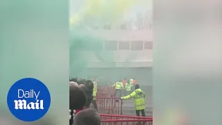 Manchester United protest: Fans break Old Trafford barrier before invading pitch