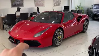 ÚNICA FERRARI 488 SPIDER NA COR ROSSO CORSA METALLIZZATO DO BRASIL