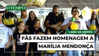 Fãs de Marília Mendonça prestam homenagem para a cantora em BH