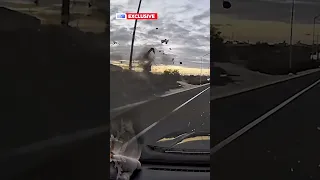 Dashcam captures terrifying car flip