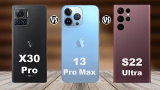 Motorola X30 Pro vs iPhone 13 Pro Max vs Samsung Galaxy S22 Ultra