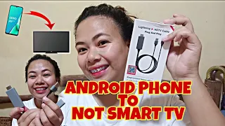 HOW TO CONNECT ANDROID PHONE TO NON SMART TV|HDTV CABLE