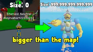 Becoming The Biggest Player In Thick Legends! Bigger Than The Map! Roblox