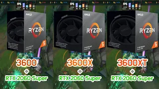 RYZEN 5 3600 vs 3600X vs 3600XT with RTX 2060 Super (7 Games)