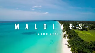 4K Birds eye view of Laamu Atoll | Ambient music for relaxation and meditation | Shot on Mavic Air2s