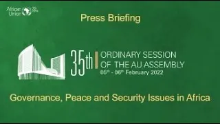 Press Briefing on Governance, Peace and Security issues in Africa