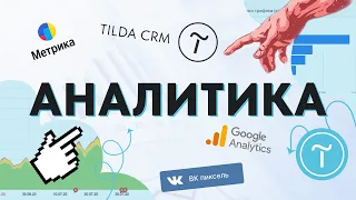 6 Аналитика - Как подключить Яндекс Метрику, настроить Google Analytics, Пиксель ВК + Tilda CRM