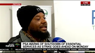 PSA threatens a complete government shutdown