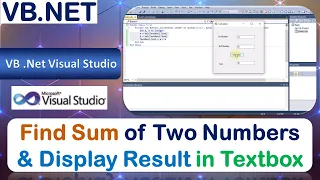 P1 | Windows Application to Find the Sum of Two Numbers and Display the Result in Textbox | VB .NET