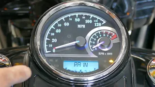 Harley Combo Speedometer tachometer "rain" mode display