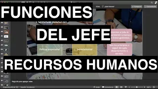 FUNCIONES DEL JEFE DE RECURSOS HUMANOS