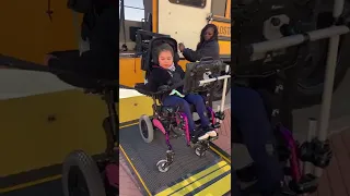 Wheelchair lift into bus