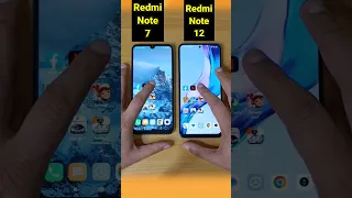 Redmi Note 12 vs Redmi Note 7 Speed Test Comparison | #shorts