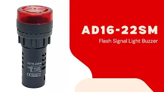 AD16-22SM Alarm buzzer with warning light red