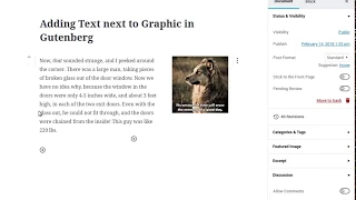 Inserting graphic next to text, Gutenberg Editor