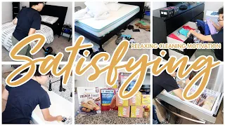 SATISFYING CLEAN WITH ME | CLEAN AND ORGANIZE WITH ME | RELAXING CLEANING MOTIVATION