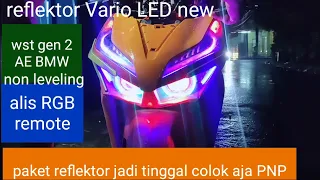 cara pasang paket reflektor Vario LED new wst gen 2 AE BMW non leveling sinar otomotif