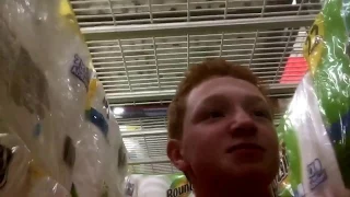 Toilet paper fort in Walmart!!!! Playing kickball in there!!!! It's Crazy