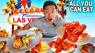 $100 ALL YOU CAN EAT LOBSTER & STEAK Buffet In Las Vegas! (Worth The Price?)