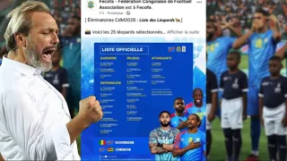 Elim cdm 2026 Sébastien Desabre dévoile une liste de 25 joueurs pour affronter le Sénégal et le Togo