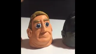 Mr.incredible uncanny meme (clay model)