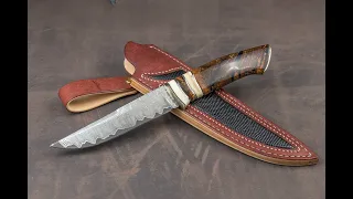 Scandinavian knife (REX121 Laminate, mammoth tusk)