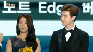 [31.12.14]Lee Jong Suk & Park Shin Hye - Best couple SBS Drama Awards 2014