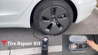 Tesla Tire Repair Kit and Air Compressor (unboxing, review & how to basics)