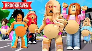 TODAS as GRAVIDAS TIVERAM BEBES no MESMO DIA | Historinha ROBLOX | Brookhaven RP🏡