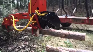 Naarva S23C stroke harvester in forestry trailer - S23C metsäkärryssä