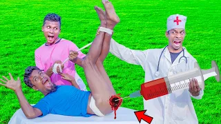 Must Watch Special Injection Funny Video New Doctor Comedy Try To Not Laugh Ep 200 By @FamilyFunTv1