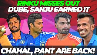 India T20 World Cup 2024 SQUAD | Rinku Singh, KL Rahul OUT | Sanju, Dube IN | Pant is BACK