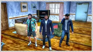 GTA 5 | Franklin, Trevor & Michael Visits CJ House (Enhanced CJ House Interior)