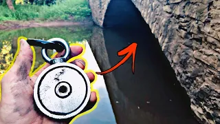 You Won't Believe What I Found Magnet Fishing A CREEPY 100 Year Old Bridge!!