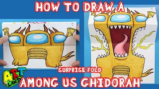 How to Draw an AMONG US GHIDORAH SURPRISE FOLD!!!