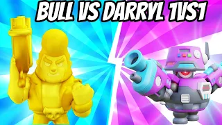 NEW 1VS1 2022 BULL VS DARRYL WITH GEARS BRAWL STARS #2 who win?