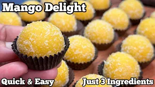 3-Ingredient Mango Delight : The Easiest & Most Delicious Dessert You'll Ever Make