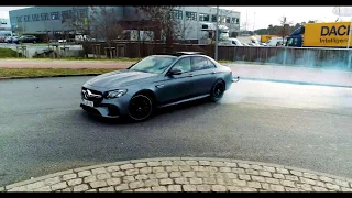 Mercede E63s | AMG | Kreisel Drift Show - Kreisel Drift - Drohne dji PHANTOM 4 PRO PHANTOM