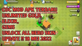 DOWNLOAD CLASH OF CLANS MOD APK TERBARU 2022 UNLIMITED GEMS & UNLOCK ALL SKIN!!