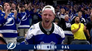 Nikita Kucherov does Datsyukian steal and sets up Stamkos's 100th point (26 apr 2022)