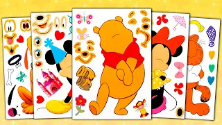 DISNEY FRIENDS STICKER BOOK MAKEOVER | DONALD DUCK, WINNIE, MICKEY MOUSE FUN STICKER ACTIVITY