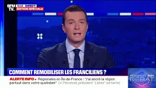 Jordan Bardella: "Valérie Pécresse va être élue présidente de la région, tout le monde le sait"