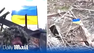 Moment Ukraine recaptured Robotyne: Brave soldiers hoist flag after combat with Russians