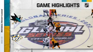 Sharks @ Predators 10/7 | NHL Highlights 2022