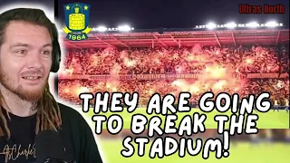 American Reacts to Danish Football  BRØNDBY IF FANS Shaking the Stadium