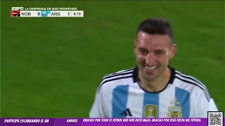 Lionel Scaloni(Argentina coach skillfully defending against messi) at maxi rodriquez farewell game