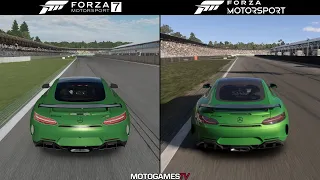 Forza Motorsport 7 vs Forza Motorsport (2023) - 2017 Mercedes-AMG GT R at Hockenheimring