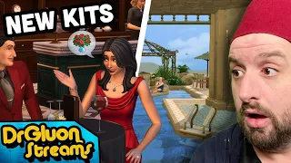 Checking out the new Riviera Retreat and Cozy Bistro Kits - The Sims 4