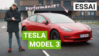 Essai TESLA Model 3 Performance 2021 : on monte à 240 km/h sur l'autoroute !