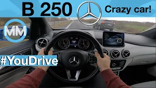 Mercedes B 250 (155 kW) POV Test Drive + Acceleration 0-200 km/h